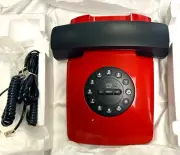 Sheritech Formula One Style 2-Line Phone- Red/Black - Vintage NEW