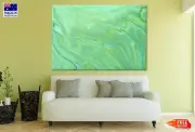 Green Gold Fluid Abstract Design Wall Canvas Home Decor Australian Made Quality