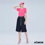 【HONOR 山形屋】休閒顯瘦單寧五分褲(MOMO獨家限定)