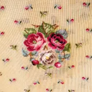 Vintage Bucilla Pre Worked Floral Needlepoint Canvas Chair Seat & Back Tapestry