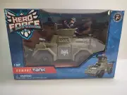 Hero Force Combat Tank with 3.75" Action Figure 9 Accessories Army Toy