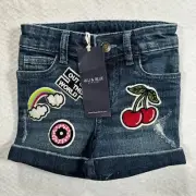 Blu & Blue Baby Blue Jean Shorts 6-12 Month Denim Patch Cuffed New