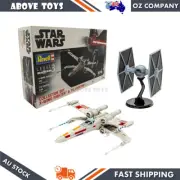 Revell 1:57 Star Wars X Wing Fighter & 1:65 TIE Fighter Model With Aqua Color