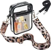 Yoybeila Clear Bag Stadium Approved Purse Bag Clear Shoulder Messenger Bag with Inner Pocket for Women Men