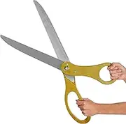 25" Gold Scissors for Grand Opening – Large Heavy Duty Scissors 25 Inch Giant Shears for Ribbon Cutting Ceremony Gold Giants Ribbon Cutting Sears for Special Events Inaugurations and Ceremonies