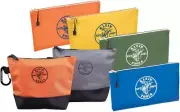 Klein Tools 80056 Tool Bag Storage Kit with Zipper Bag and Canvas Pouch, 6-Piece