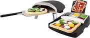 [Casdon] Ooni Pizza Oven & Topping Station Deluxe Set, Toy Pizza Oven & Topping Set for Children Aged 3+, Features Real Flame Effect Light