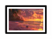 Sunrise Sunset Beach Scene Canvas painting