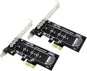 2X PCIE to M2 Adapter PCI Express 3.0 X1 to NVME SSD M2 PCIE Raiser Adapter Support 2230 2242 2260 2280 M.2 SSD