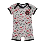 AFL Essendon Bombers Baby Short Bodysuit / Romper - Sizes 000 - 1