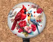 Badge Reel - Cardinal Birds - Retractable ID Holder 8246