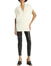 [Sass & Bide] Halo Rib Knit Vest in Chalk