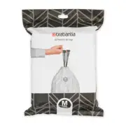 Brabantia Waste Bin Liners Bags Thick Plastic Trash Bags Code M (60L) 40 Bags