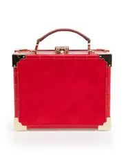Red Velvet Trunk Top-Handle