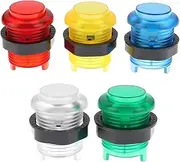 Micro Traders 5PCS 28 mm Arcade LED Buttons Compatible with Arcade Console Wooden Consoles Metal Panels and with All Types of Anime Consoles