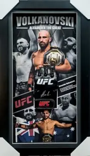 Alexander Volkanovski Signed & Framed UFC Glove Certificate of Authenticity