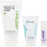 Breakout Clearing Kit: Breakout Clearing Foaming Wash 75ml+ Breakout Clearing Booster 10ml+ Cooling Aqua Jelly 25ml --3pcs