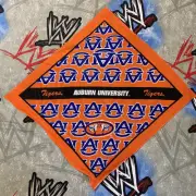University of Auburn Tigers College Bandana Face Mask NCAA 20" Face/Hair/Pet
