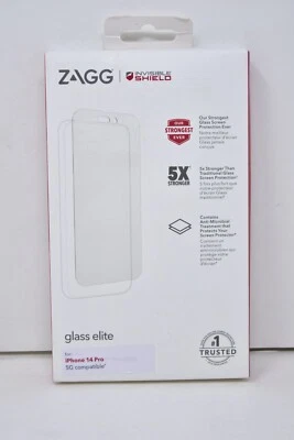 Zagg InvisibleShield Glass Elite Screen Protector for iPhone 14 Pro (6.1") New