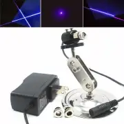 Violet/Blue Dot Line Cross 405nm 50mW Focusable Laser Module 5V Adapter Holder