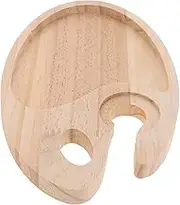 Appetizer Plate with Wine Glass Holder Rustic Serving Tray for Picnics Weddings Gatherings Compact Design for Fruits Appetizers