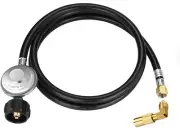 US 6FT Propane Regulator Hose with 90 Degree Elbow Adapter for Most LP Gas Grill