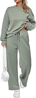 [PRETTYGARDEN] Women's 2 Piece Outfits 2024 Winter Long Sleeve Pullover Tops And Long Pants Lounge Sets Tracksuit