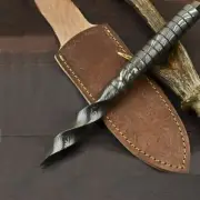 Damascus Steel Tri Dagger, Ice Pick dagger, Kris Boot Pocket Knife, Ice Pick dag