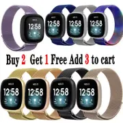 For Fitbit Versa 2 Replacement Metal Stainless Milanese Band Strap Magnetic Loop