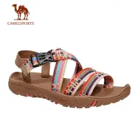 在飛比找蝦皮商城優惠-CAMEL SPORTS駱駝 女式徒步涼鞋 戶外運動涼鞋編織