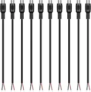 Fancasee RCA to Speaker Wire Adapter, 10-Pack RCA Female Plug Jack Connector to Bare Wire Pigtail Repair Audio Cable for Speaker Amplifier Audio Video AV Receiver TV Subwoofer - 11 inch