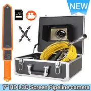 Pipe Tools Industrial Drain Snake Camera with 7" LCD Monitor 512Hz Transmitter