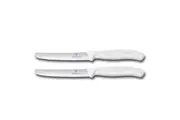 Victorinox Steak & Tomato Knife Pistol Grip 11cm White Set x 2 Knives