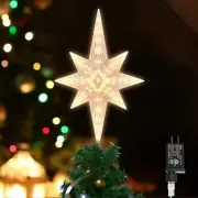Christmas Tree Topper Star Light (11 Inch 41 LED Twinkling Warm White)