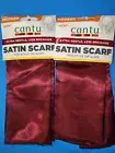 (2x) Cantu Satin Sleep Solid Scarf - For Style or Sleep Burgundy Color