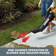 WG505 Trivac 12 Amp 3-in-1 Electric Leaf Blower/Leaf Vacuum/Mulcher, Metal Im...