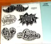 CTMH D1595 CLOUD NINE PROMOTION STAMP ~ HIP HIP HOORAY, Just because, THANKS