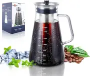 Airtight Cold Brew Coffee (Iced Tea) Maker 51Oz/1.5L, Bpa-Free, Durable Boros...
