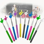 10Pcs Telescopic Teachers Pointer, Hand Pointer Finger Pointer Stick, Retractable Classroom Whiteboard Pointer for Kids,Extendable Pointer Finger for Elementary School Kindergarten Teacher