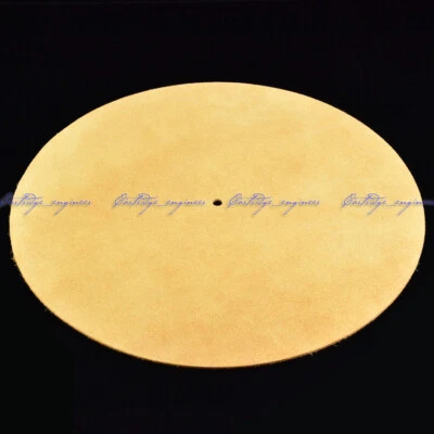 New 20pcs/lot yellow Silky genuine Leather turntable slipmat for project rega...