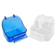 Bird Bathing Tub with Perch for Small Birds Canary Budgie Parrot Cage Hanging