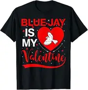 [X.Style] Blue Jay is My Valentine Heart Shape Blue Jay Bird Valentine ds072 T-Shirt (M)