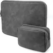 Avakot Laptop Sleeve, 13-13.3 inch Laptop Sleeve Case-360 Protective Waterproof Portable Laptop Bag, Compatible with MacBook Air/Pro M1 M2, Lenovo/ASUS/Dell/Surface with Accessory Pack | Dark Gray