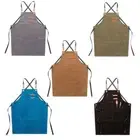 Adjustable Crossback Apron with Pockets Practical Antifouling Apron
