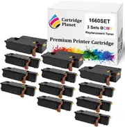 3 Sets BCMY Compatible Toner Cartridge for Dell (1,250/1,000 (B/CMY) Pages) for Dell C1660 C1660w