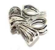 30 Pcs 12X6mm Pendant Bail Antique Silver Plated Jewelry Making Loop