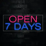 Open 7 Days LED Neon Sign 30"L x 12"H #30270