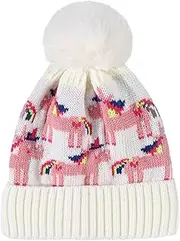 [VALICLUD] Warm Knit Hat with Plush Ball Cartoon Unicorn Design for Boys and Soft and Comfortable Ear Protection for Present for Boy Girl
