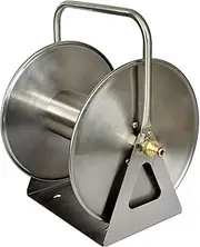 Metal Garden Hose Reel Wall Mount Portable Stainless Steel Hanger Box for Car Patio Cleaning Yard Farm and Patio nization 35 Meters Water Pipe Included