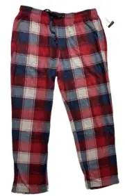 PE Men's Heather Plaid Pajama Pants Rio Red-Size XL